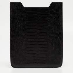  Montblanc Brown Croc Embossed Leather Meisterstuck Tablet Case 