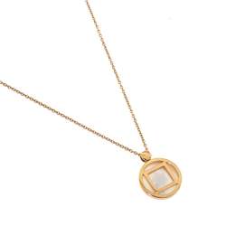 Pre Owned Montblanc Terre et Ciel Mother of Pearl 18K Rose Gold Pendant Necklace