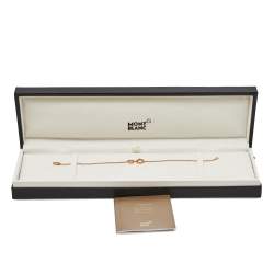 Pre Owned Montblanc 18K Rose Gold Star Heart Charm Bracelet