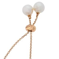 Pre Owned Montblanc Signet Mother of Pearl Diamond 18K Rose Gold Bracelet