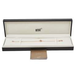 Pre Owned Montblanc Signet Diamond 18K Rose Gold Bracelet