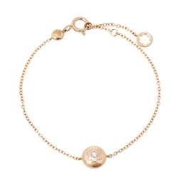Pre Owned Montblanc Signet Diamond 18K Rose Gold Bracelet