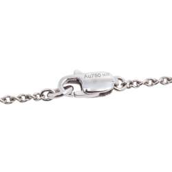 Pre Owned قلادة مون بلان ذهب أبيض عيار 18 ألماس حلية قلب نجمة