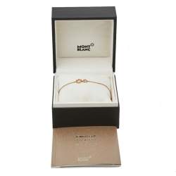 Pre Owned Montblanc 18K Rose Gold Star Heart Charm Bracelet