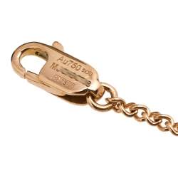 Pre Owned Montblanc 18K Rose Gold Star Heart Charm Bracelet