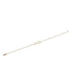 Pre Owned Montblanc Star Heart Charm 18k Rose Gold Bracelet