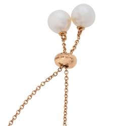 مملوكة مسبقًا Montblanc Signet Mother of Pearl Cultured Pearl Diamond 18K Rose Gold Bracelet