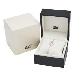 مملوكة مسبقًا Montblanc Signet Mother of Pearl Cultured Pearl Diamond 18K Rose Gold Bracelet