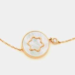 Montblanc Star Signet Mother of Pearl Cultured Pearl 18K Rose Gold Bracelet