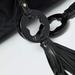 Montblanc Black Nylon and Leather Starisma Dalila Drawstring Bag