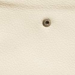 Montblanc White Leather Starisma Compact Trifold Wallet