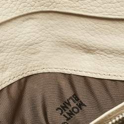 Montblanc White Leather Starisma Compact Trifold Wallet