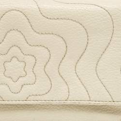 Montblanc White Leather Starisma Compact Trifold Wallet