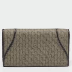 Montblanc Beige/Brown Signature Coated Canvas Flap Continental Wallet