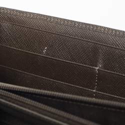 Montblanc Beige/Brown Signature Coated Canvas Flap Continental Wallet