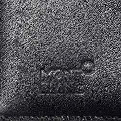 Montblanc Black Leather Meisterstuck Flap Compact Wallet