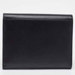 Montblanc Black Leather Meisterstuck Flap Compact Wallet