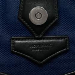 Montblanc Dark Blue/Black Canvas and Leather Blue Spirit Tote