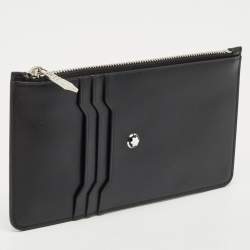 Montblanc Black Leather Meisterstuck Envelope Flat Clutch