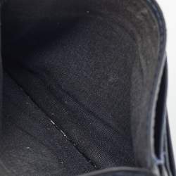 Pre Owned Montblanc Navy Blue Leather Meisterstuck Card Holder 