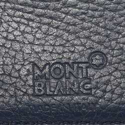 Pre Owned Montblanc Navy Blue Leather Meisterstuck Card Holder 