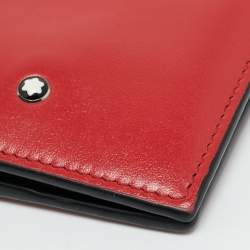 مملوكة مسبقًا Montblanc Meisterstuck Red Leather 6CC Compact Wallet