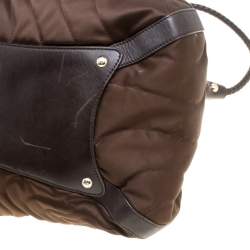 Montblanc Khaki Nylon Starisma Dalila Drawstring Hobo