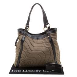 Montblanc Brown Starisma Canvas and Leather Pamina Tote