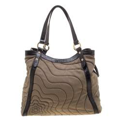 Montblanc Brown Starisma Canvas and Leather Pamina Tote