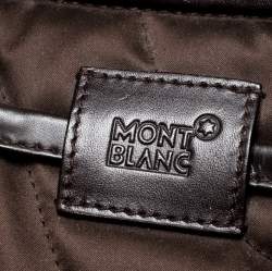 Pre Owned Montblanc Brown Nylon and Leather Starisma Dalila Drawstring Hobo
