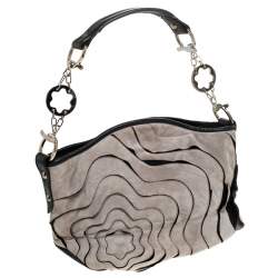 Pre Owned Montblanc Grey/Black Suede and Leather Limited Edition Starisma Alcina Hobo