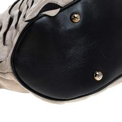 Pre Owned Montblanc Grey/Black Suede and Leather Limited Edition Starisma Alcina Hobo