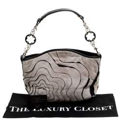 Pre Owned Montblanc Grey/Black Suede and Leather Limited Edition Starisma Alcina Hobo