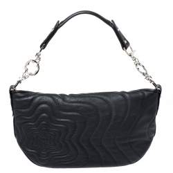 Pre Owned Montblanc Black Leather Starisma Alcina Hobo