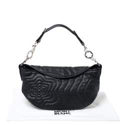 Pre Owned Montblanc Black Leather Starisma Alcina Hobo