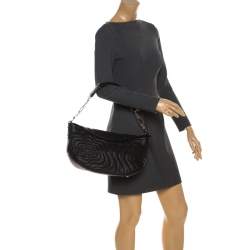 Pre Owned Montblanc Black Leather Starisma Alcina Hobo