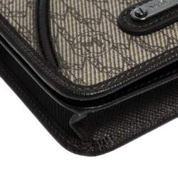 Pre Owned Montblanc Brown Signature Coated Canvas Business Card Holder