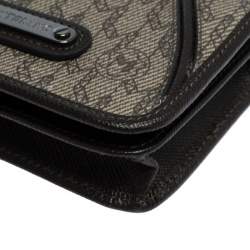 Pre Owned Montblanc Brown Signature Coated Canvas Business Card Holder