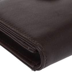 Pre Owned Montblanc Dark Brown Leather Lady Star Card Case