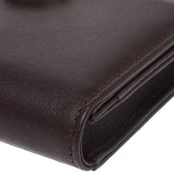 Pre Owned Montblanc Dark Brown Leather Lady Star Card Case