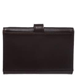 Pre Owned Montblanc Dark Brown Leather Lady Star Card Case