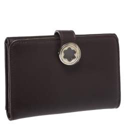 Pre Owned Montblanc Dark Brown Leather Lady Star Card Case