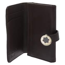 Pre Owned Montblanc Dark Brown Leather Lady Star Card Case