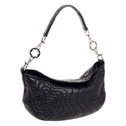 Pre Owned Montblanc Black Leather Starisma Alcina Hobo