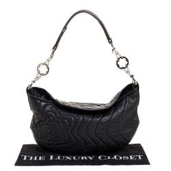 Pre Owned Montblanc Black Leather Starisma Alcina Hobo