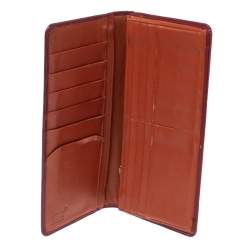 Montblanc Red Textured Leather Westside Bifold Long Wallet