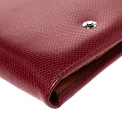 Montblanc Red Textured Leather Westside Bifold Long Wallet