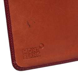 Montblanc Red Textured Leather Westside Bifold Long Wallet
