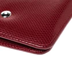 Montblanc Red Textured Leather Westside Bifold Long Wallet