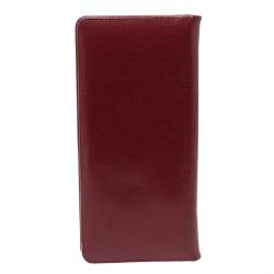 Montblanc Red Textured Leather Westside Bifold Long Wallet